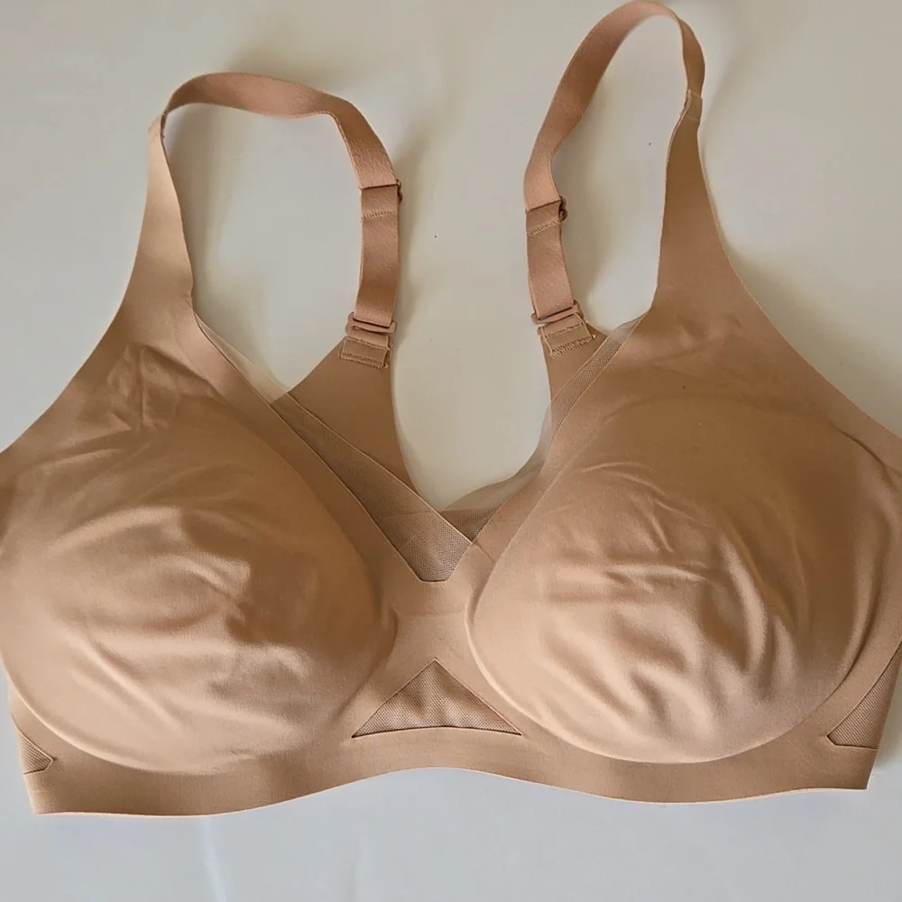 Honeylove Liftwear Crossover Bra Nude Sand Size 34D/34DD (E) - Picture 1 of 5